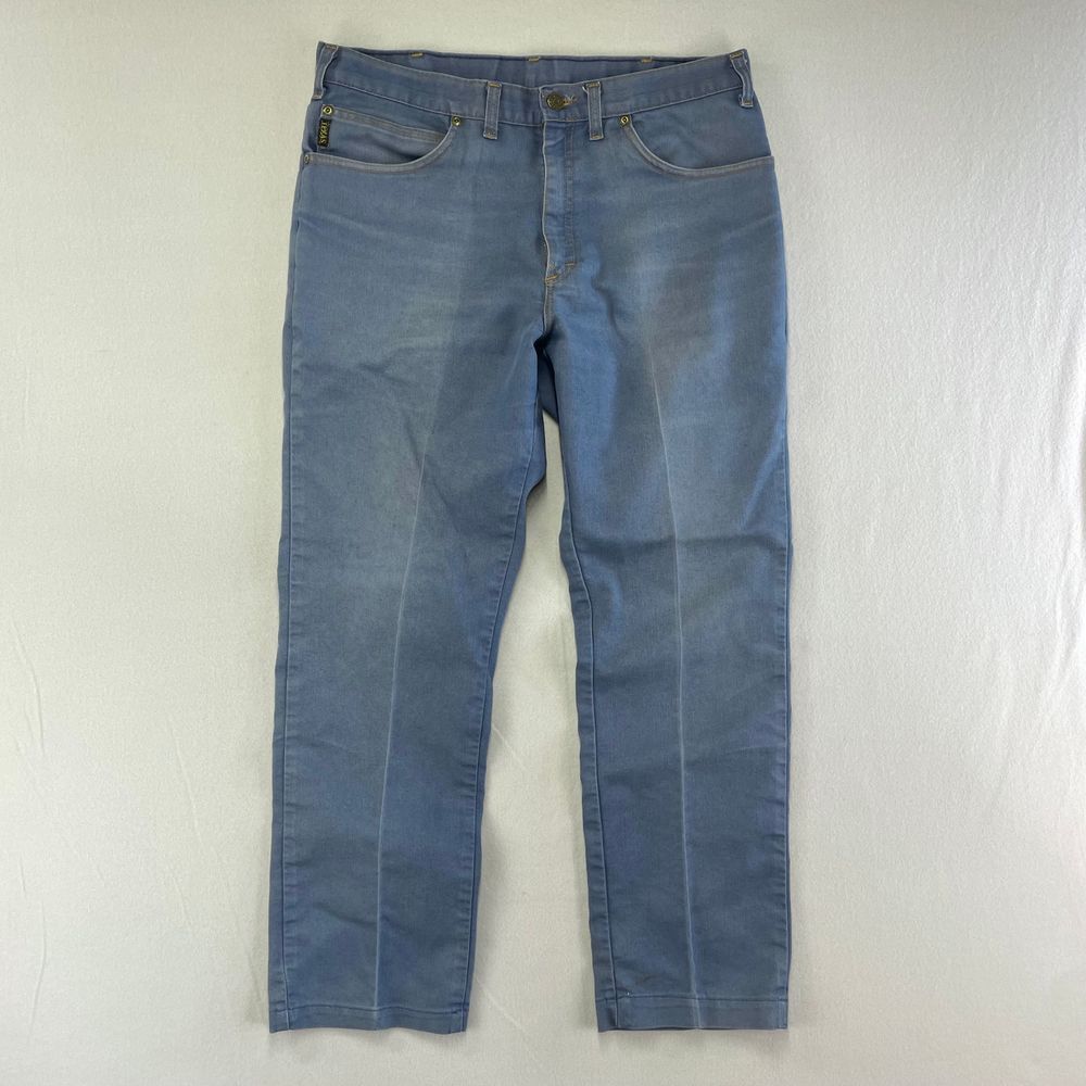 VTG Texas Jeans Mens 34/L‎ Blue Faded Straight Leg Pants USA 80s 90s Retro